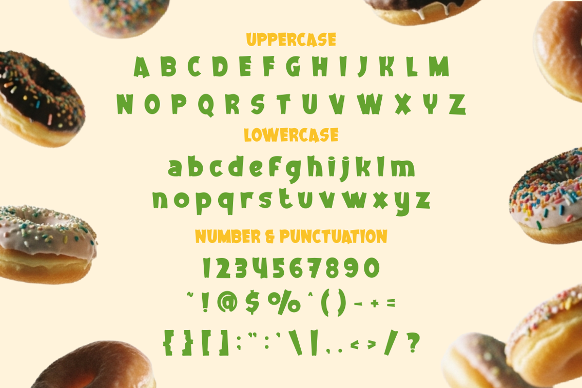 Happy Dough Food Font, a Font by PutraCetol Studio (Photo 5 of 5)