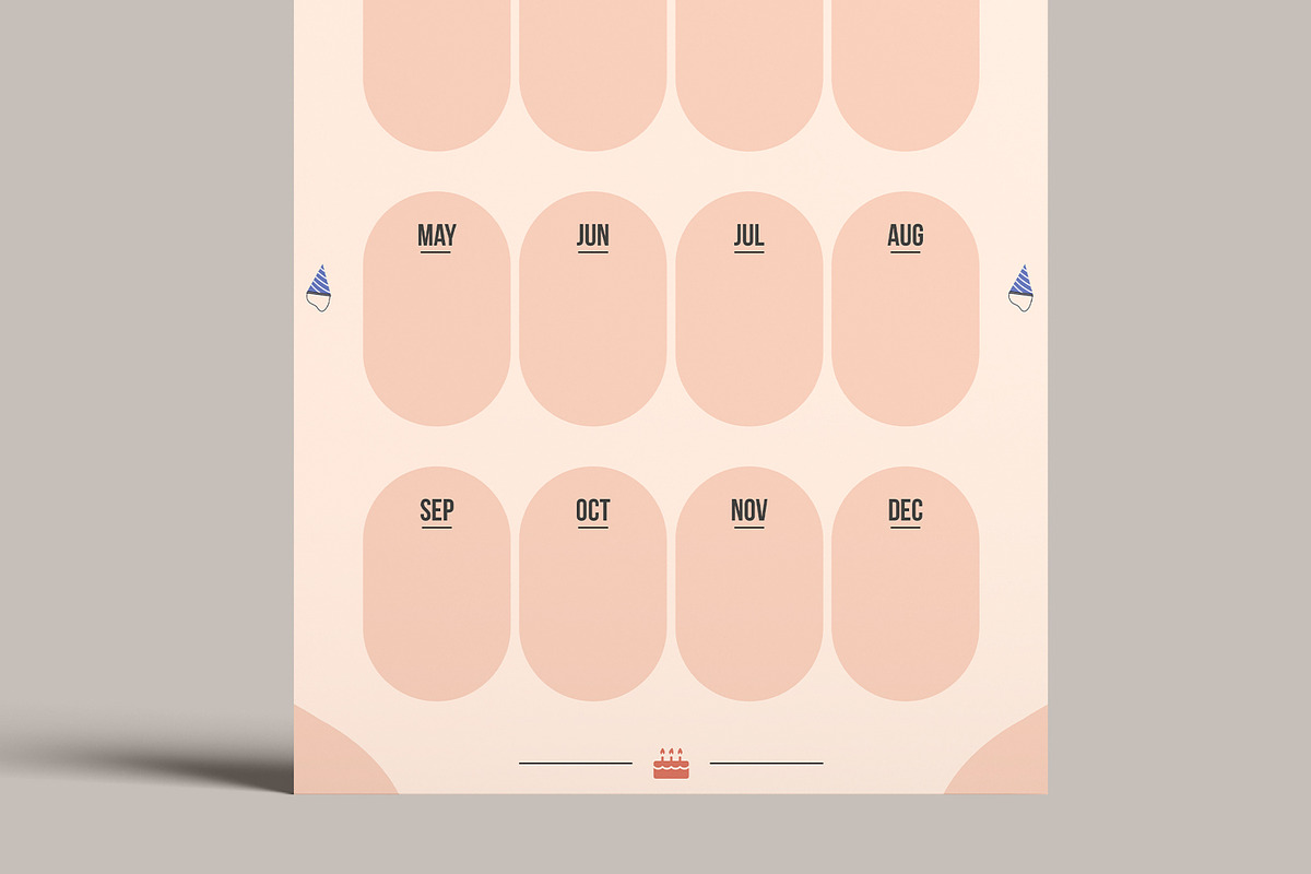 Birthday Calendar Template layout, a Stationery Template by MightyDesign (Photo 4 of 7)