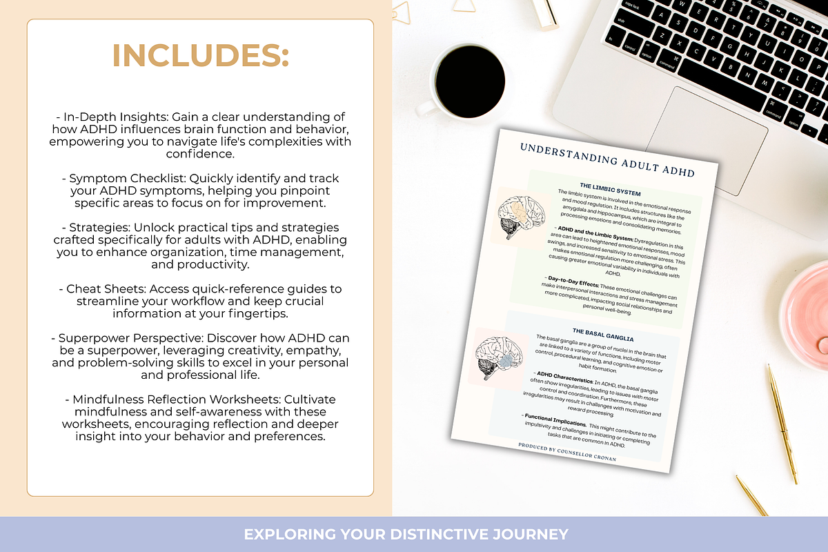 ADHD Adult Workbook and Planner, a Print Template by CounsellorCronan (Photo 3 of 7)