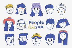 People Like You. Faces Icons