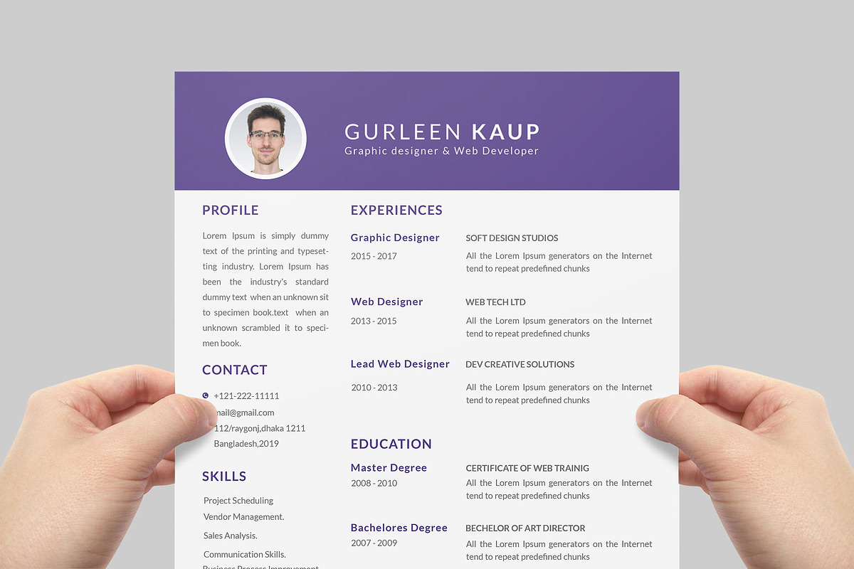 Resume Template and Cover Letter, a Resume Template by designvillage (Photo 9 of 13)