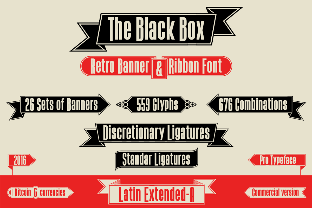 The Black Box -Retro banner font-