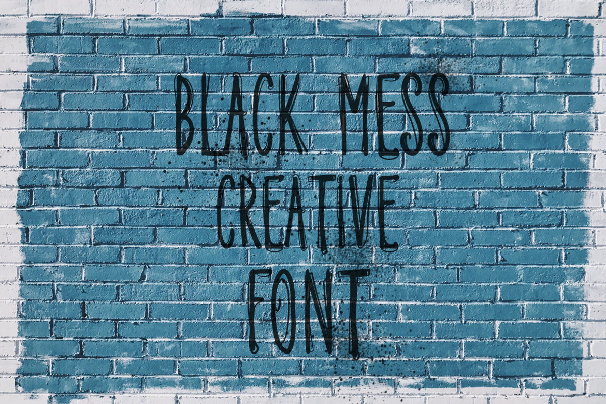 Black Mess - Brutal Creative Font, a Script Font by AntonyChernianu (Photo 3 of 6)