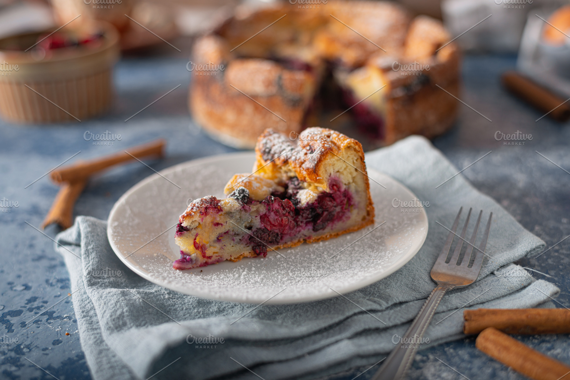 Breaded rustic pie with berries, a Food & Drink Photo by Stepanek Photography