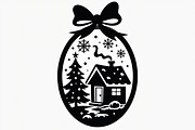 Christmas Laser Cut Ornament Bundle, a Graphic by musafir_fashion (Thumbnail 12 of 16)