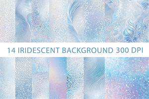 Sparkly Blue Iridescent Background