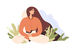 Women Meditating Concept