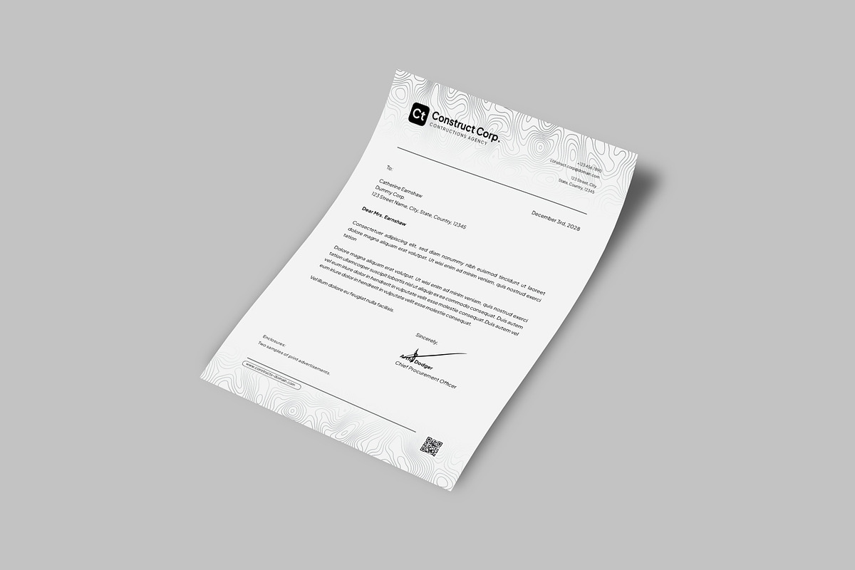 Letterhead Template - Construct preview 3