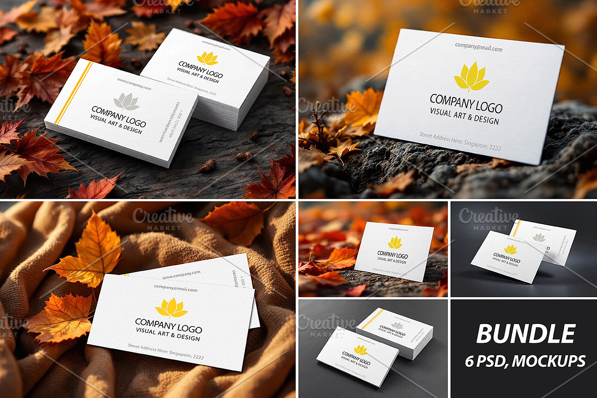 BUNDLE - 6PSD MOCKUPS, BUSINESS CARD, an Advertising Mockup by Mockup Stories (Photo 1 of 7)