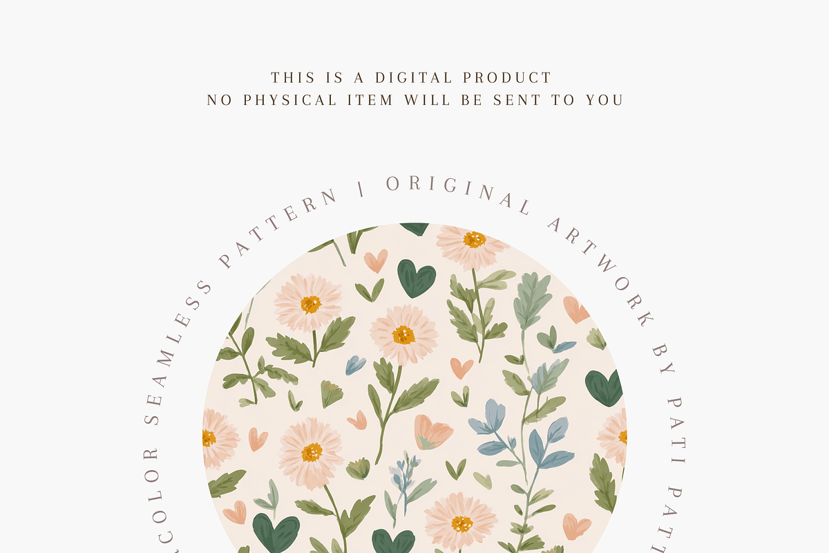 Floral Daisy Seamless Pattern PNG wi, a Pattern Graphic by Pati Charm Studio (Photo 4 of 7)