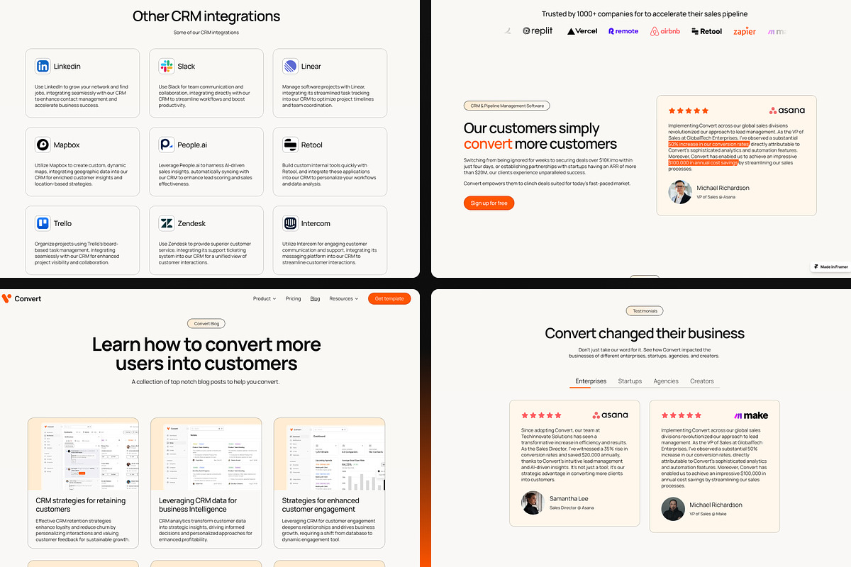 Convert - Framer SaaS template, a Websites & App Template by firdavsabdu (Photo 3 of 4)