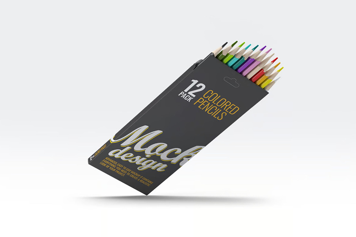 Colored Pencils Pack Mock-Up, a Pens & Pencil Mockup by DesignRushMarket (Photo 6 of 7)