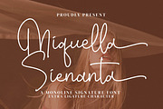 Miquella Sienanta, a Script Font by Integritype Studio (Thumbnail 1 of 15)