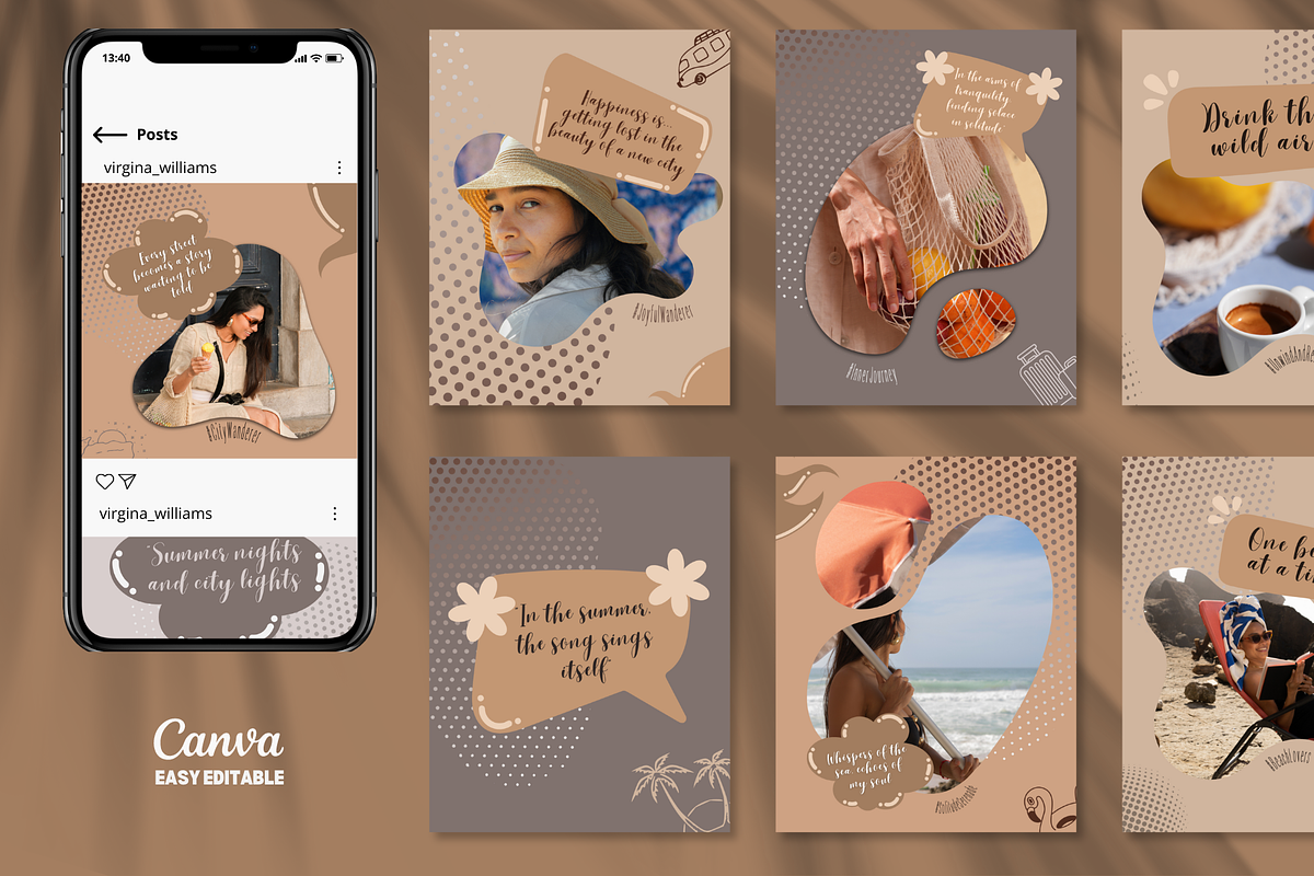 Summer Trip Social Media Kit, a Social Media Template by PaolaroiDesign (Photo 4 of 5)