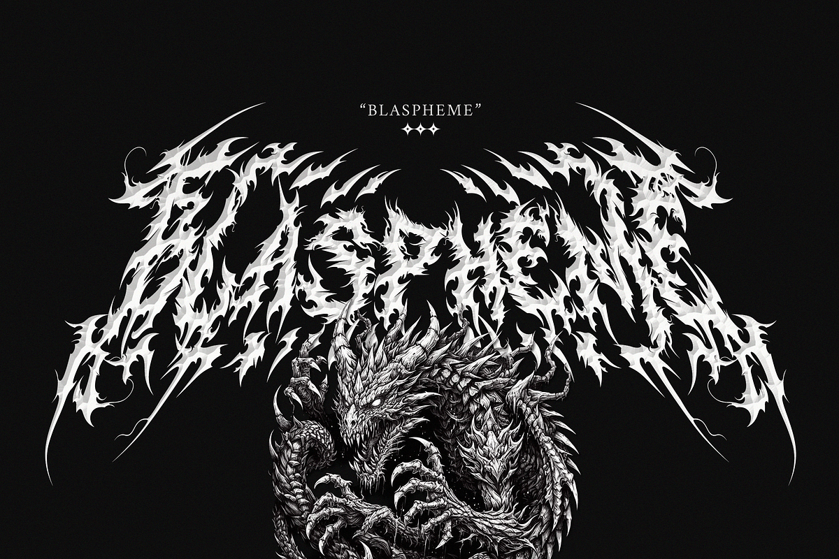 Mortal Reign | Dragonic Black Metal, a Blackletter Font by Ardana Creative (Photo 2 of 11)