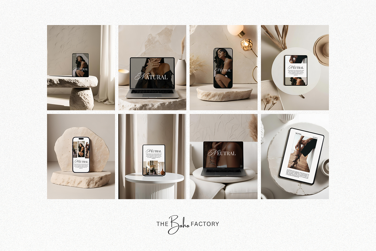 50 Aesthetic Canva Device Mockups, a Mockup by TheBohoFactory (Photo 5 of 7)