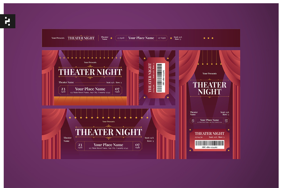 Creative Theater Ticket, a Stationery Template by Neermana (Photo 1 of 4)