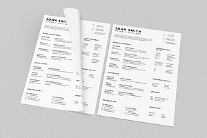 Simple Resume CV With Business Card