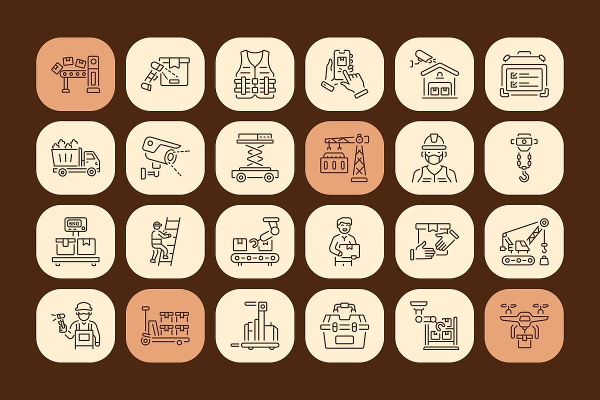 Warehouse Icon Art Set, an Outline Icon by Prosymbols (Photo 6 of 7)
