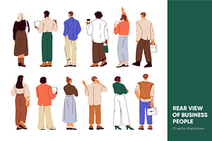 Business people, back view set, a Person Illustration by Good Studio