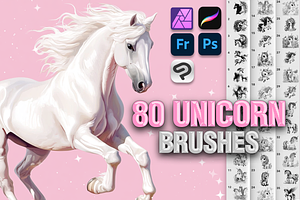 Unicorn Brushes Procreate Photoshop