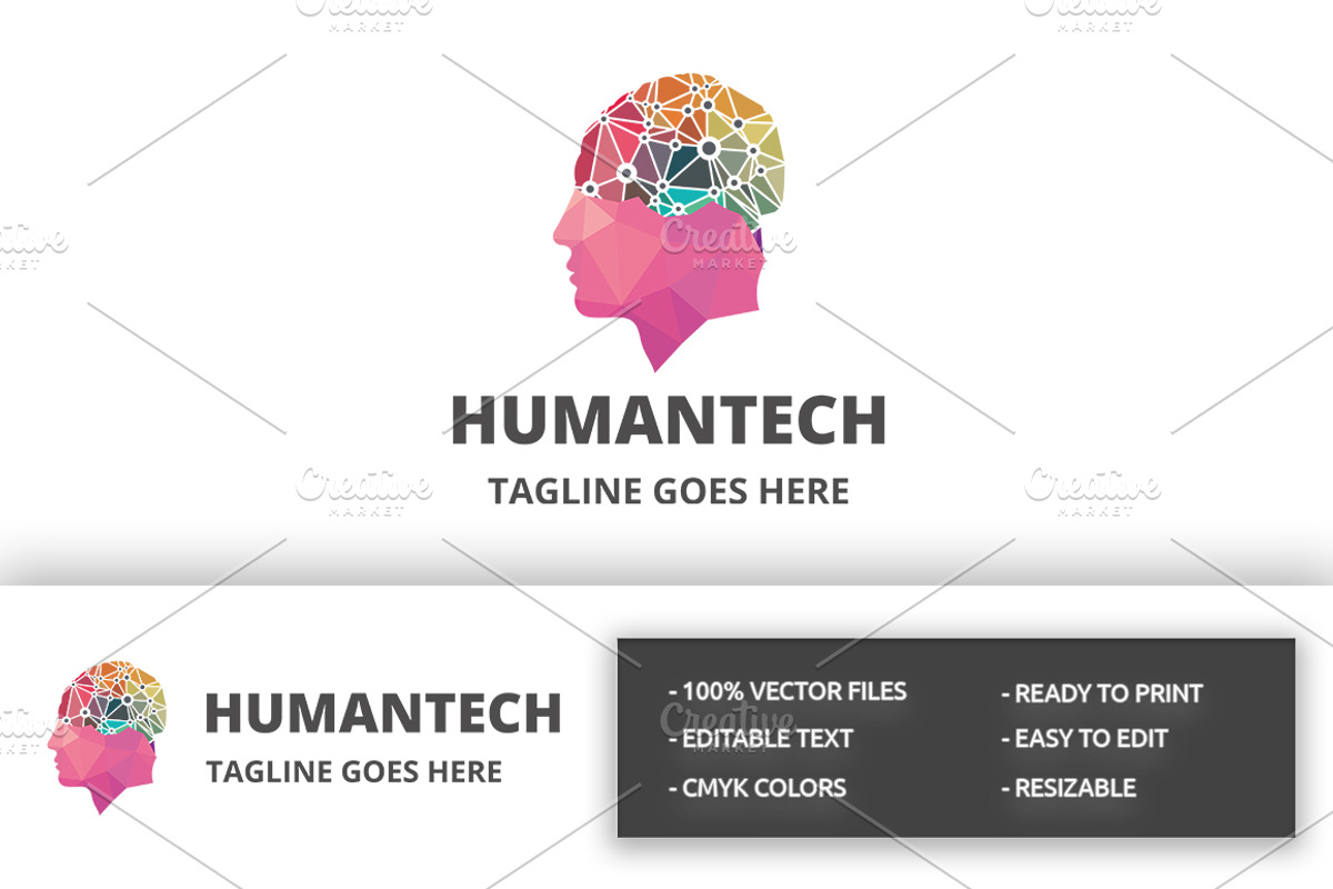 Humantech Logo, a Branding & Logo Template by Design_Planet