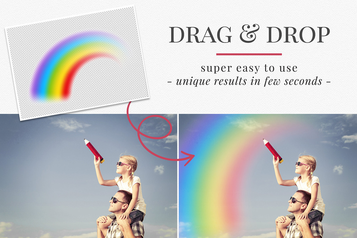HAPPY RAINBOW PHOTO OVERLAYS, a Layer Style Add-On by BrownLeopard (Photo 4 of 6)