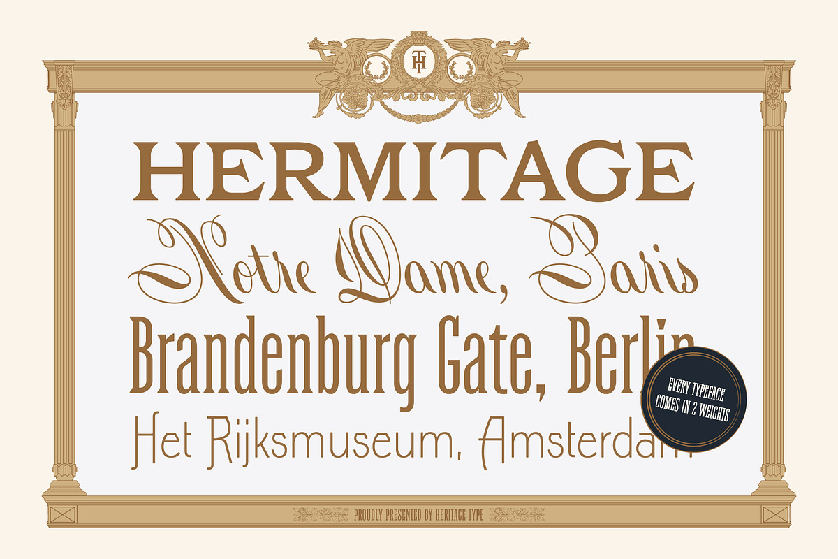 Hermitage Fonts and Illustrations, a Font by Heritage Type Co. (Photo 2 of 15)