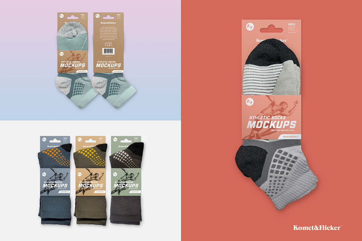 Athletic Socks Packaging Mockup, a Shirt Mockup by Komet & Flicker (Photo 3 of 9)
