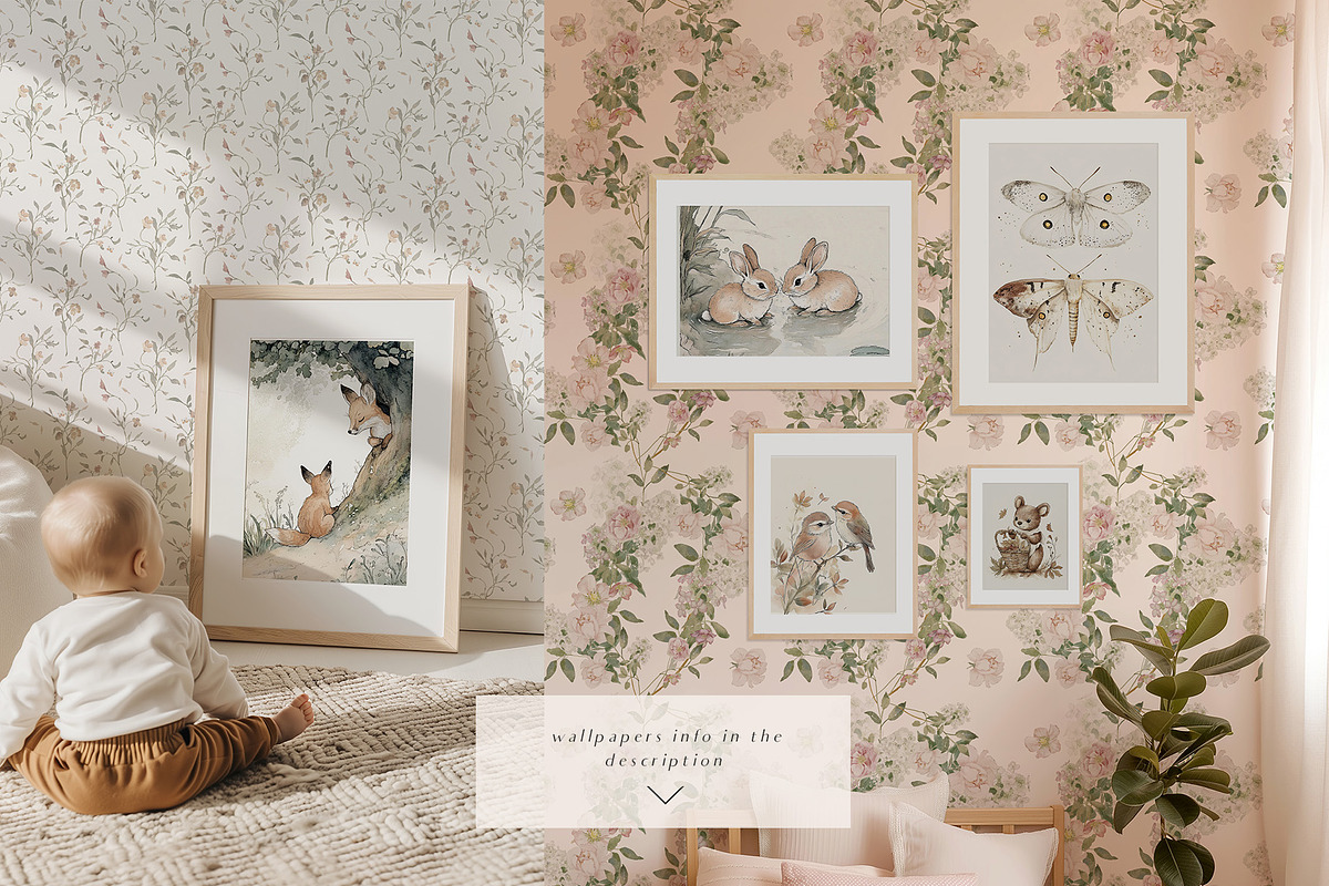 Nursery home and room print gallery, a Background Graphic by Grace Noboa Illustrations (Photo 6 of 16)