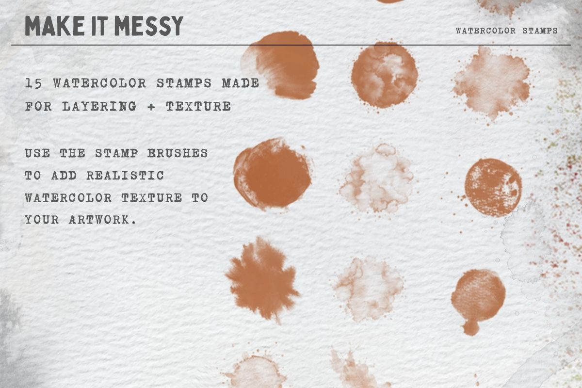 Dead Pretty Watercolor Brushes, a Brush Add-On by Fins and Fiction (Photo 6 of 12)