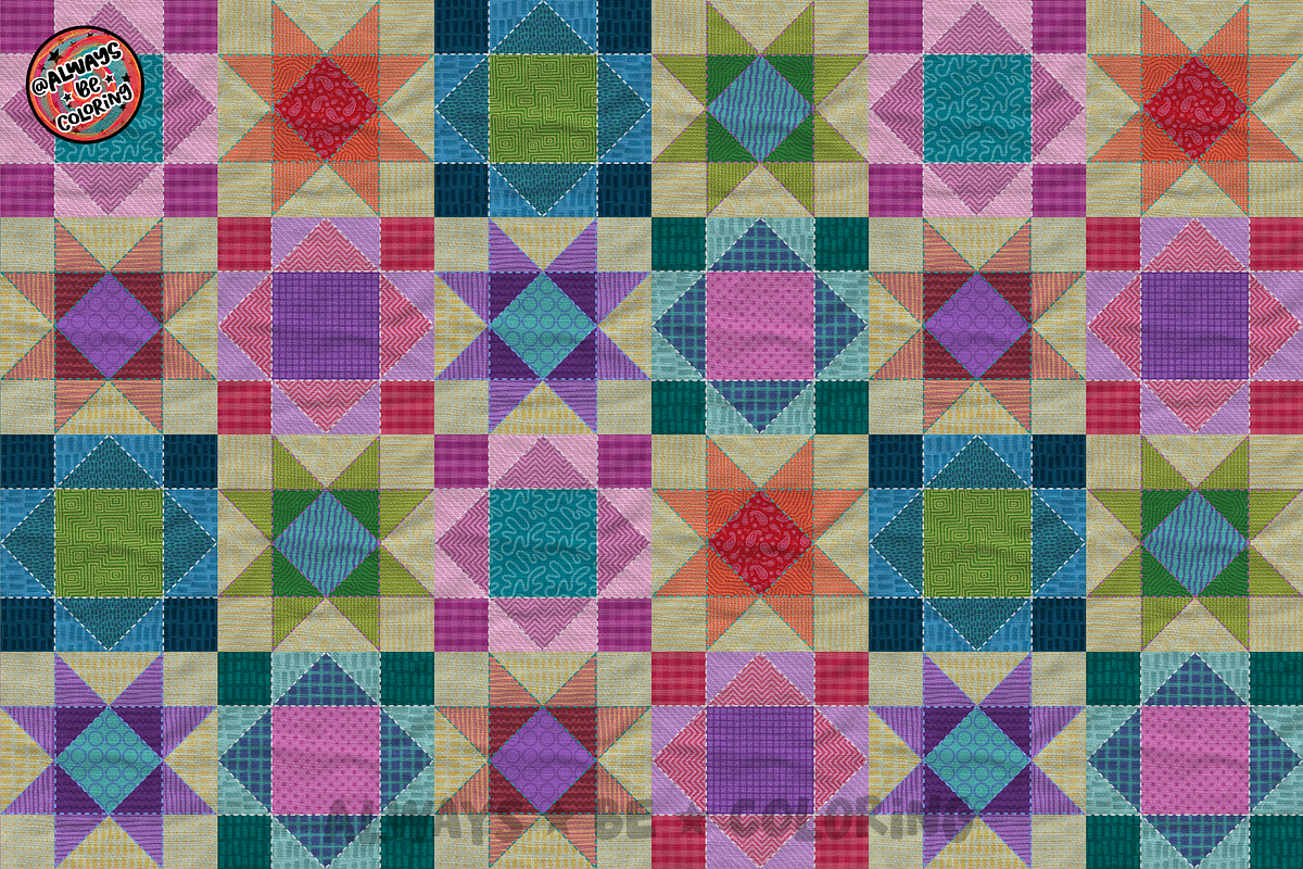 Procreate Quilt Creator Brush Set, a Brush Add-On by AlwaysBeColoring (Photo 12 of 12)