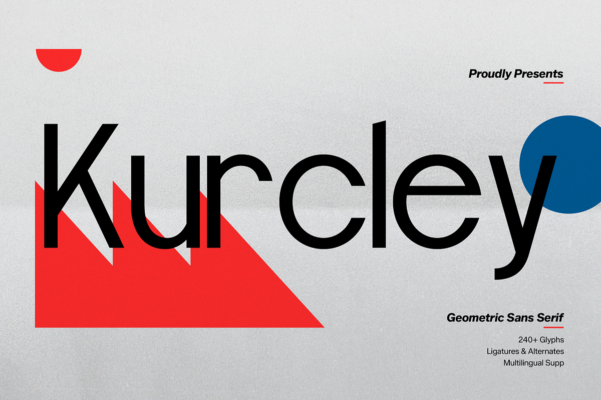 Kurcley | Geometric Sans Serif, a Sans Serif Font by gracetype_studio (Photo 1 of 11)