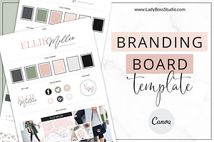 Branding Board Template Canva Uptown