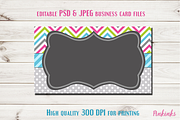 Chevron Business Card Template, a Business Card Template by Pinkinks (Thumbnail 2 of 2)