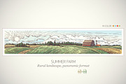 Rural landscape with Farm, an Illustration by Countryside life (Thumbnail 1 of 9)