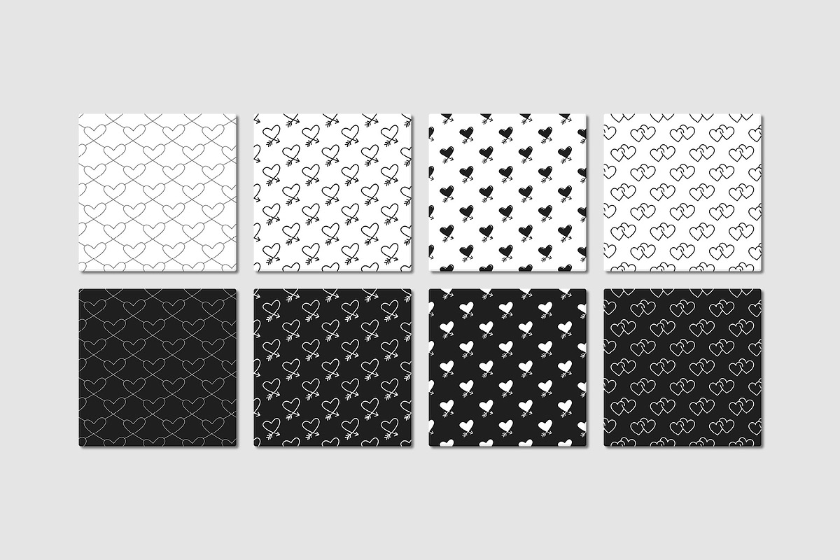 Hearts (v.1) - 40 Seamless Patterns, a Pattern Graphic by Tustan (Photo 4 of 7)