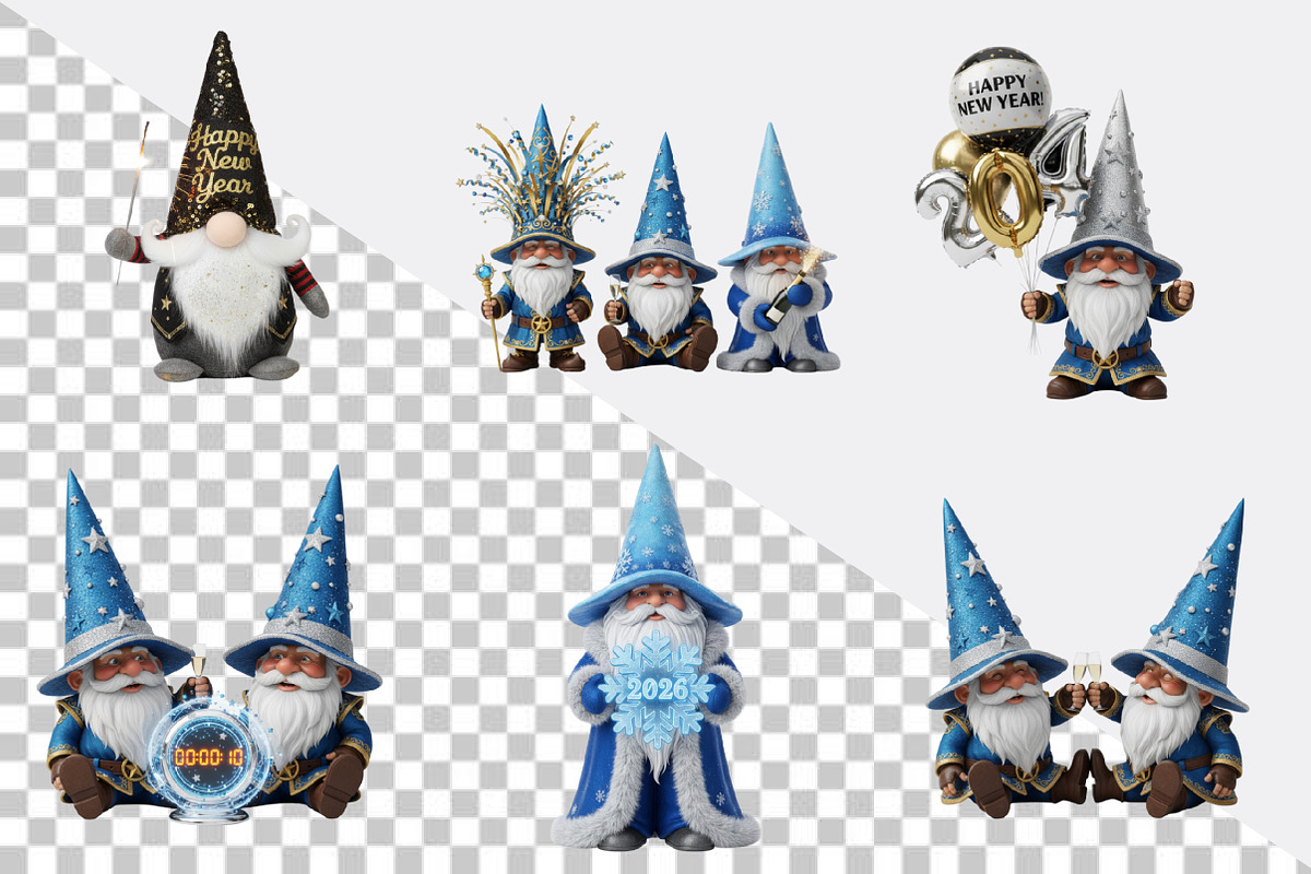 Gnome New Year Graphics, Gnome Bundl, an Illustration by SVGArt (Photo 5 of 8)