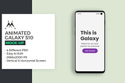 Animated Galaxy S10 Mockup, a Device Mockup by Modern Studio (Thumbnail 1 of 4)