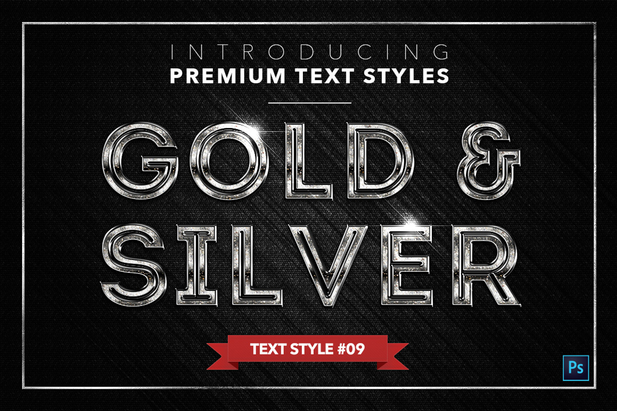 Gold & Silver #3 - 15 Text Styles, a Layer Style Add-On by Jonas Stensgaard (Photo 10 of 18)
