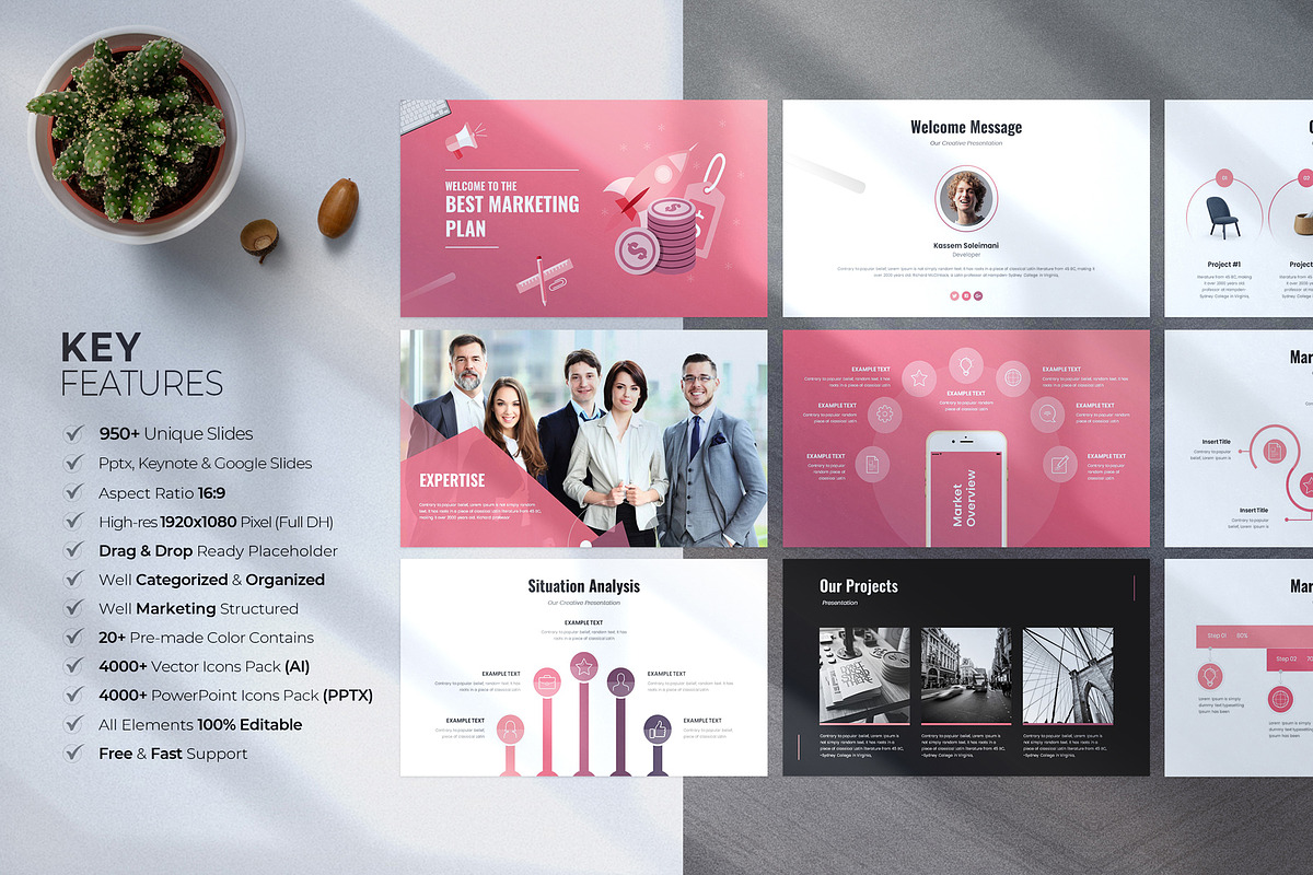 Digital Marketing Plan PowerPoint, a Presentation Template by White Graphic (Photo 2 of 9)
