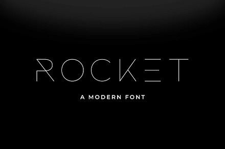Rocket Modern Logo Tech Font, a Serif Font by Andika Fez