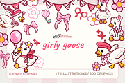 Coquette Goose Clipart, an Animal Illustration by TheClipAtelier (Thumbnail 1 of 3)