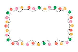 Colorful Christmas lights, shining