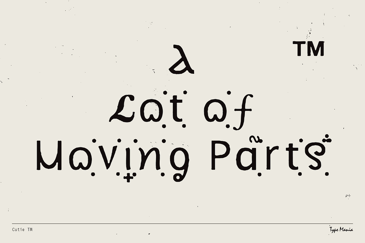 Cutie TM – Fancy Internet Font, a Sans Serif Font by Type Mania (Photo 8 of 10)