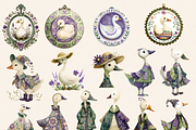 SILLY GOOSE BABY SHOWER CLIPART PACK, an Animal Illustration by Daring Digies (Thumbnail 5 of 10)