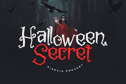 Halloween Secret - Spooky Mist Font, a Font by Pixesia Studio