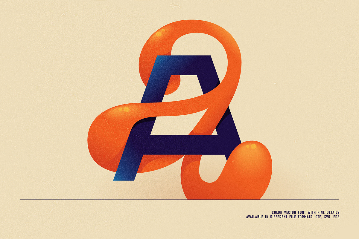 Braid - Color Vector Font, a Symbol Font by Gleb Guralnyk (Photo 2 of 4)
