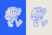 Old Computer Cartoon Illustration, a Technology Illustration by ™Creasi (Thumbnail 5 of 7)