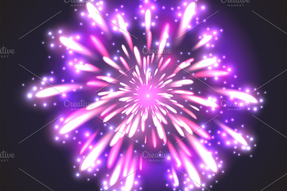 Festive Firework. Vector, an Object Illustration by Things for designers (Photo 2 of 3)